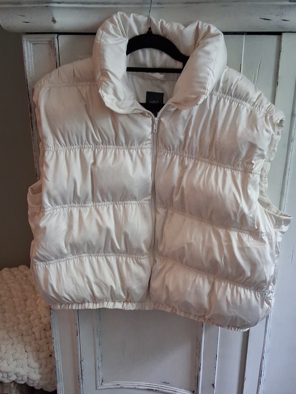 Wild Fable Cream Quilted Puffer Vest